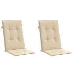 Cuscini per Sedie 2 pz Beige 120x50x3 cm in Tessuto