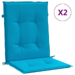 Cuscini per Sedia 2 pz Blu 100x50x3 cm in Tessuto Oxford