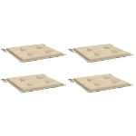 Cuscini per Sedia 4 pz Beige 40x40x3 cm in Tessuto Oxford