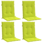 Cuscini per Sedia 4 pz Verde Intenso 100x50x3 cm Tessuto Oxford