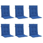 Cuscini per Sedia 6 pz Blu Reale 100x50x3 cm in Tessuto Oxford