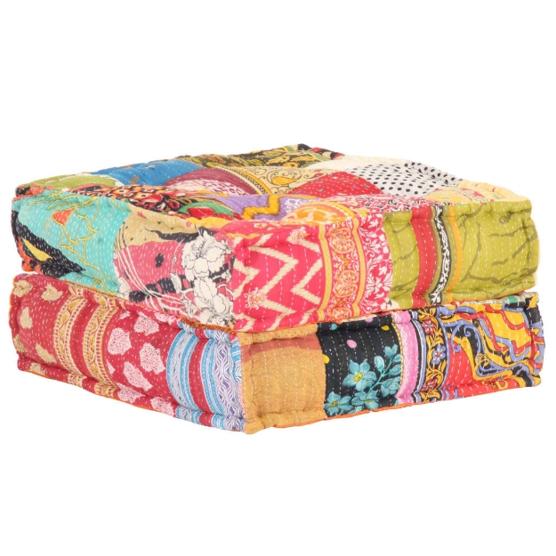 Pouf 60x70x36 cm in Tessuto Patchwork