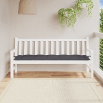 Cuscino per Panca Antracite 180x50x7 cm in Tessuto Oxford