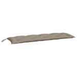 Cuscini Panca da Giardino 2pz Tortora 150x50x7cm Tessuto Oxford