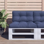 Cuscino per Pallet Blu Marino 120x40x12 cm in Tessuto