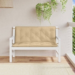 Cuscini Panca Giardino 2pz Beige Mélange 120x50x7 cm in Tessuto