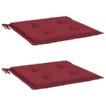 Cuscini per Sedia 2 pz Rosso Vino 50x50x3 cm in Tessuto Oxford