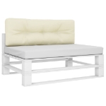 Cuscino per Pallet Crema 120x40x12 cm in Tessuto