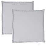 Imbottitura per Seduta Giardino 2pz Grigio Chiaro 45x45x2 cm