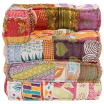 Pouf Modulare in Tessuto Patchwork