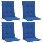 Cuscini per Sedia 4 pz Blu Reale 100x50x3 cm in Tessuto Oxford