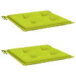 Cuscini per Sedia 2 pz Verde Brillante 50x50x3cm Tessuto Oxford