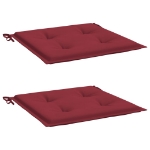 Cuscini per Sedia 2 pz Rosso Vino 40x40x3 cm in Tessuto Oxford