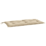 Cuscino per Panca Beige 110x50x7 cm in Tessuto Oxford