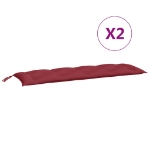 Cuscini per Panca 2 pz Rosso Vino 150x50x7 cm in Tessuto Oxford