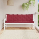 Cuscini per Panca 2 pz Rosso Vino 180x50x7 cm in Tessuto Oxford