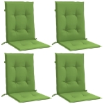 Cuscini Sedia Schiena Bassa 4 pz Verde Mélange 100x50x4 Tessuto