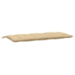 Cuscino per Panca da Giardino Beige Mélange 120x50x7cm Tessuto