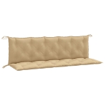 Cuscini Panca Giardino 2pz Beige Mélange 180x50x7 cm Tessuto