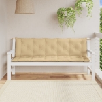 Cuscini Panca Giardino 2pz Beige Mélange 180x50x7 cm Tessuto