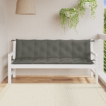 Cuscini Panca Giardino 2pz Grigio Scuro Mélange 180x50x7 cm