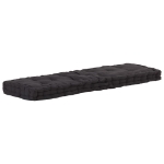 Cuscino per Pallet e Pavimento in Cotone 120x40x7 cm Nero