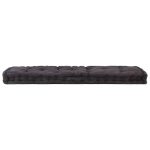 Cuscino per Pallet e Pavimento in Cotone 120x40x7 cm Nero