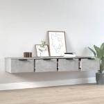 Mobili Pensili 2 pz Grigio Cemento 68x30x20cm Legno Multistrato