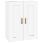 Mobile a Parete Bianco Lucido 69,5x32,5x90 cm Legno Multistrato