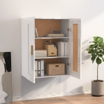 Mobile a Parete Bianco Lucido 69,5x32,5x90 cm Legno Multistrato