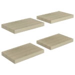 Scaffali a Parete 4 pz Rovere 40x23x3,8 cm in MDF