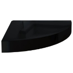 323891 Floating Corner Shelves 4 pcs High Gloss Black 25x25x3,8 cm MDF