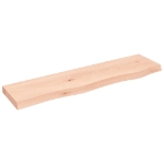 Ripiano a Parete 80x20x4 cm Legno Massello Rovere Non Trattato