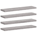 Mensole Parete 4pz Grigio Sonoma 40x10x1,5cm Legno Multistrato