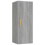 Armadietto a Muro Grigio Sonoma 34,5x34x90 cm Legno Multistrato