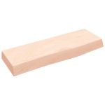 Ripiano a Parete 60x20x6 cm Legno Massello Rovere Non Trattato