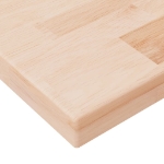 Ripiano 80x20x2,5 cm Legno Massello di Rovere Non Trattato