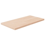 Ripiano 40x20x1,5 cm Legno Massello di Rovere Non Trattato