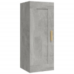 Armadietto a Muro Grigio Cemento 35x34x90 cm Legno Multistrato