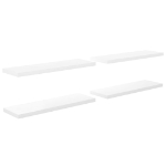 Scaffali a Parete 4 pz Bianco Lucido 120x23,5x3,8 cm in MDF