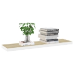 Scaffali a Parete 4 pz Rovere e Bianco 90x23,5x3,8 cm in MDF