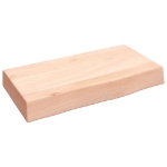 Ripiano a Parete 40x20x6 cm Legno Massello Rovere Non Trattato