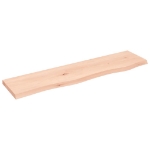 Ripiano a Parete 80x20x2 cm Legno Massello Rovere Non Trattato