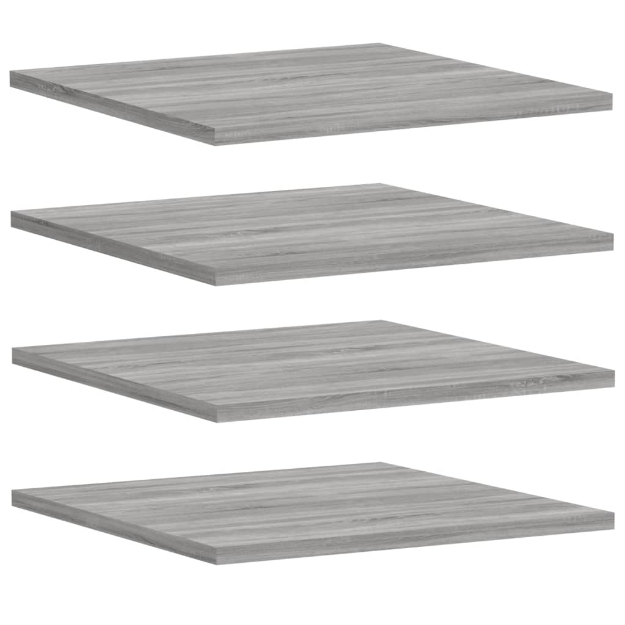 Mensole Parete 4pz Grigio Sonoma 40x50x1,5cm Legno Multistrato