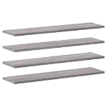 Mensole Parete 4pz Grigio Sonoma 80x20x1,5cm Legno Multistrato