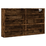 Armadietto Vetrina Rovere Fumo 100x15x58 cm Legno Multistrato