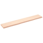 Ripiano a Parete 180x30x(2-6) cm Massello Rovere Non Trattato