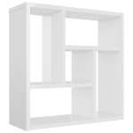 Scaffale Parete Bianco Lucido 45,1x16x45,1 cm Legno Multistrato