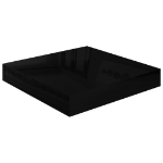 Scaffali a Parete 2 pz Nero Lucido 23x23,5x3,8 cm in MDF