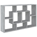 Mensola a Muro Grigio Sonoma 85x16x52,5 cm in Legno Multistrato